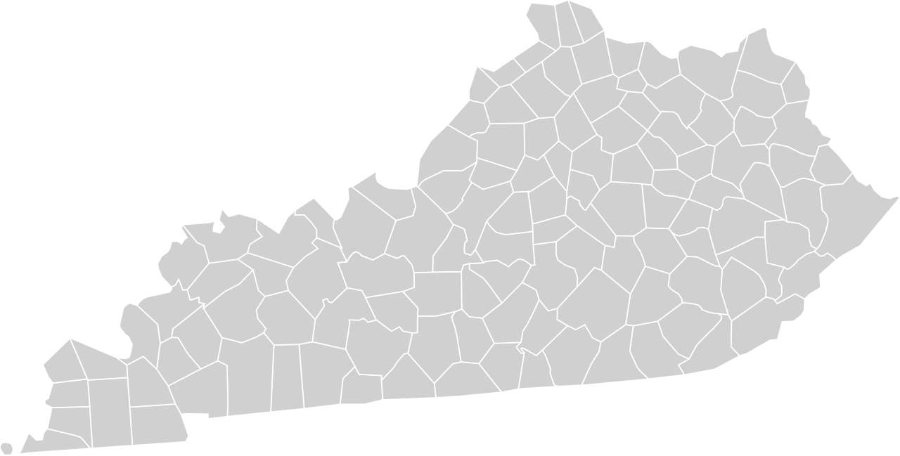 County map of Kentucky